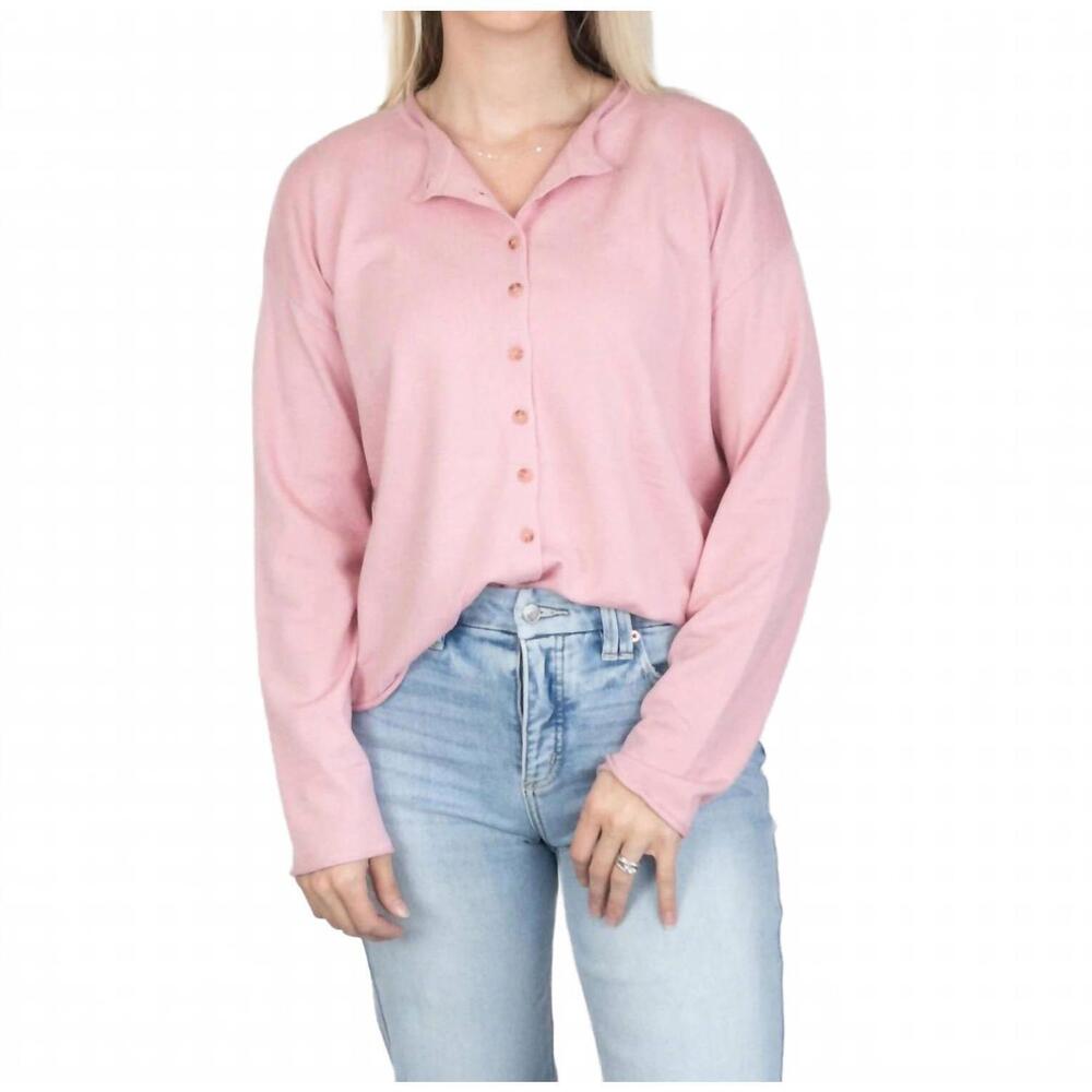 NEW PANACHE APPAREL lightweight sweater cardigan in pink